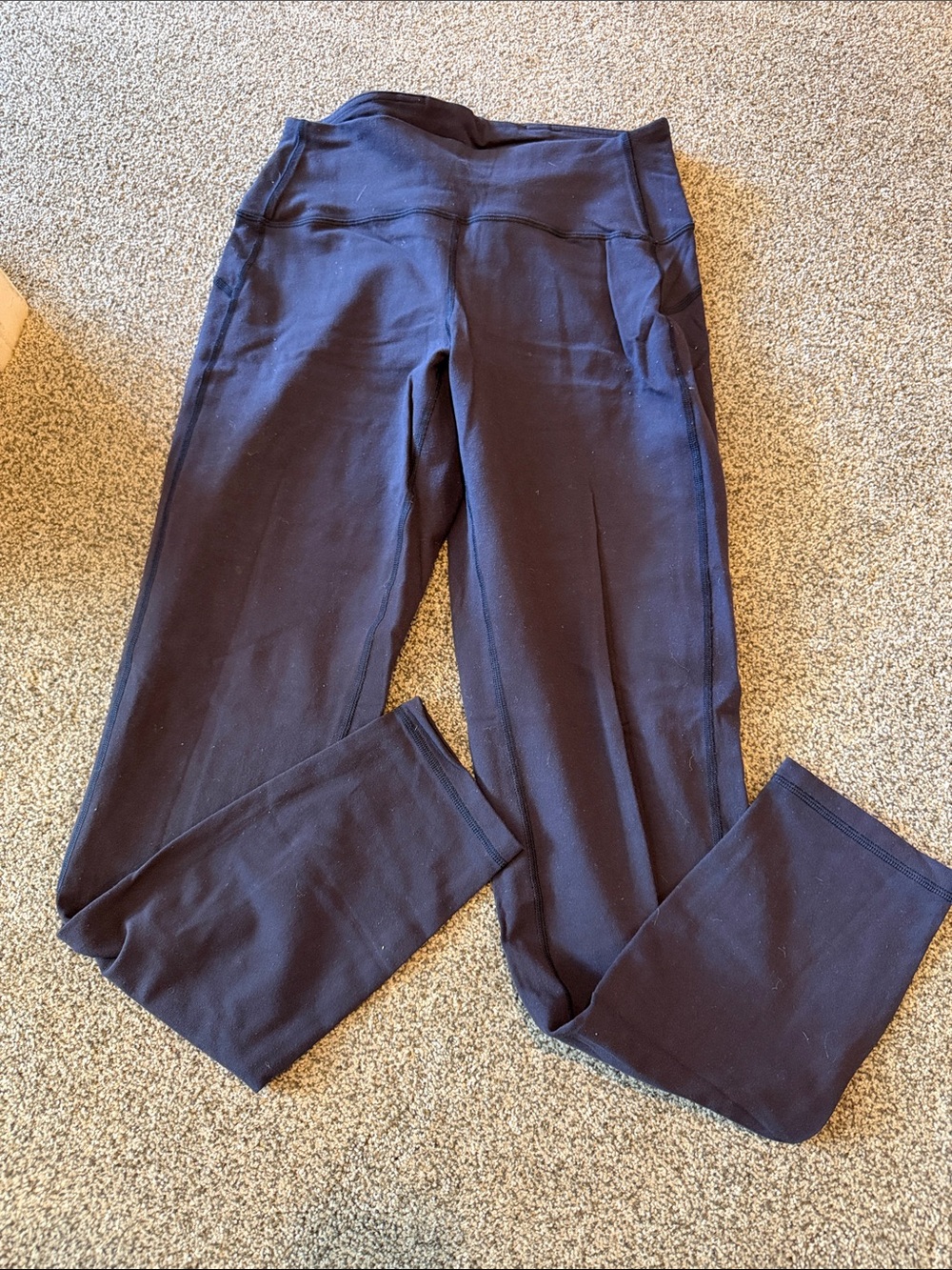 Women's Navy High-Rise Stretch Straight Leggings